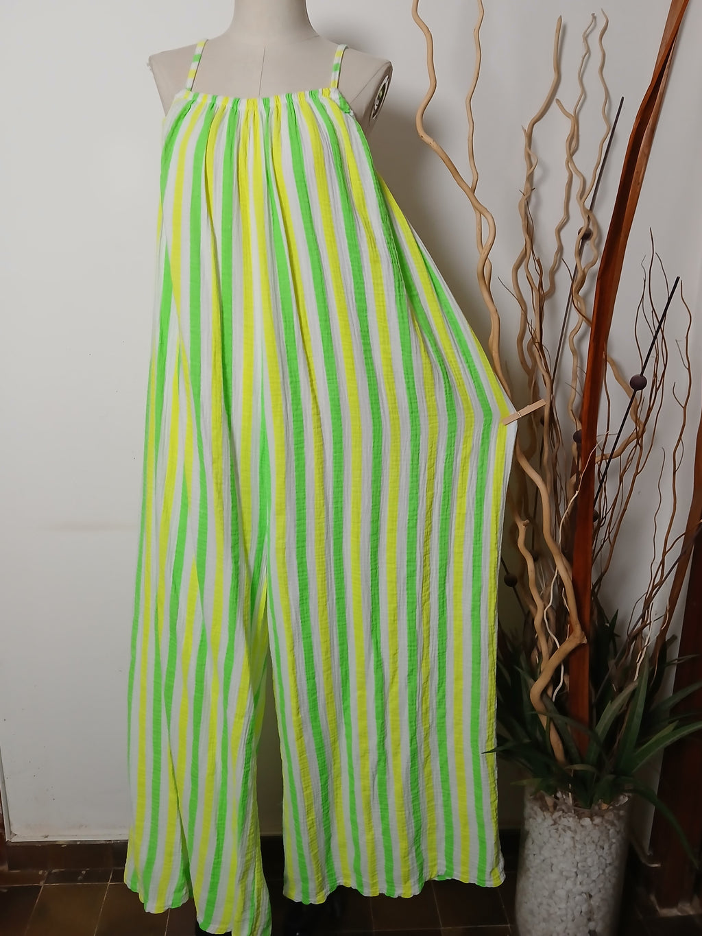 Combinaison en mousseline rayée · Taille unique
