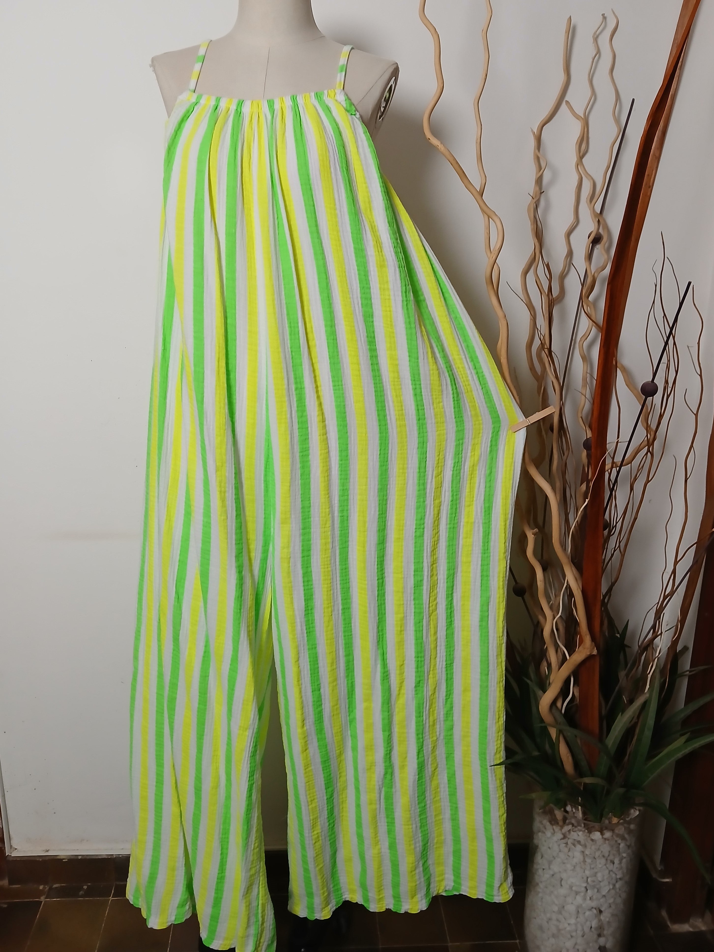 Combinaison en mousseline rayée · Taille unique