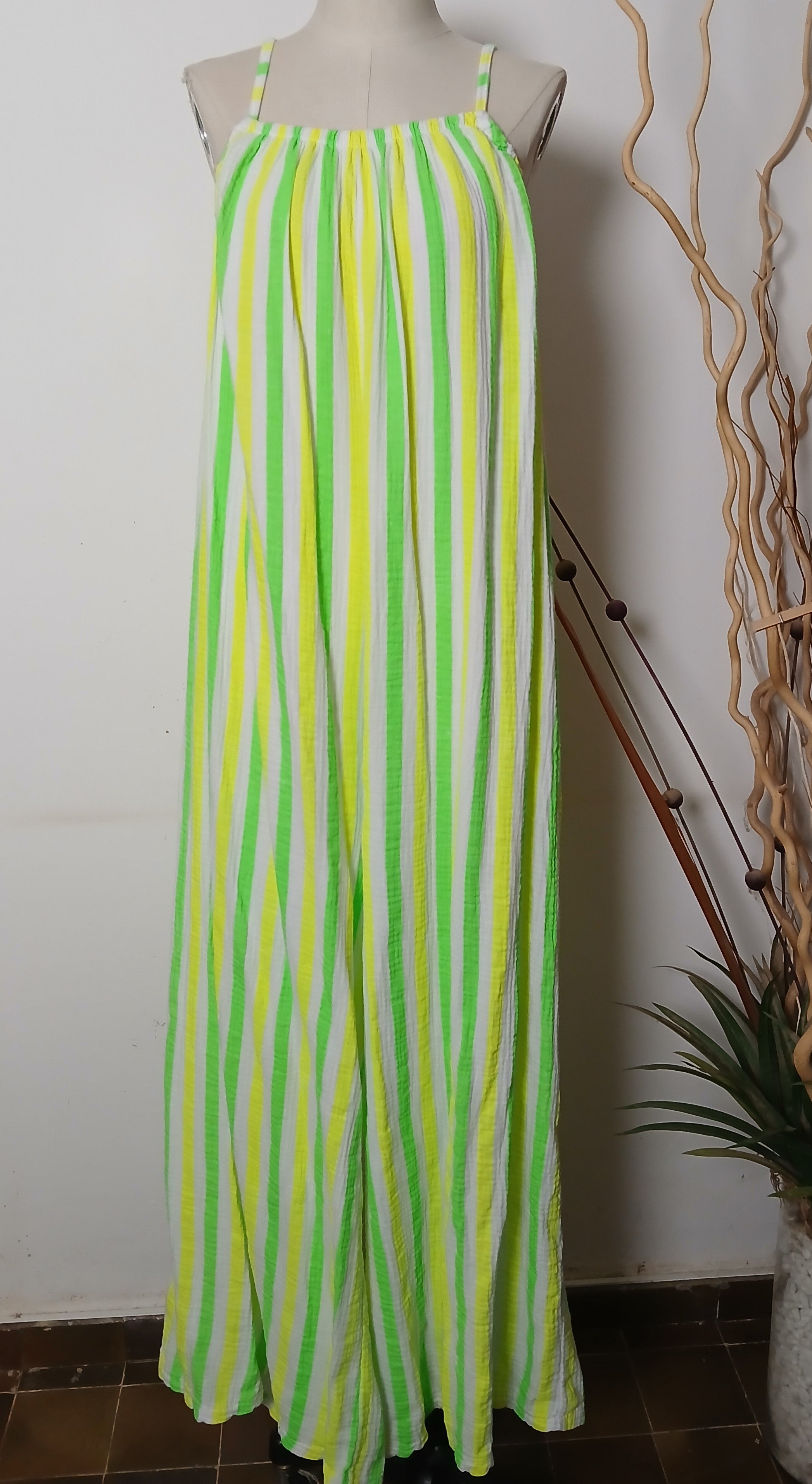 Combinaison en mousseline rayée · Taille unique