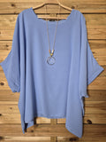Blusa amplia con colgante incluido · Talla única XL–4XL