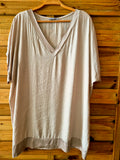 Blouse ample avec détail en satin · Taille unique XL–3XL