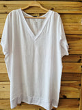 Blouse ample avec détail en satin · Taille unique XL–3XL