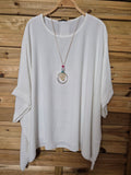 Blusa amplia con colgante incluido · Talla única XL–4XL