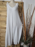 Mono de muselina blanco con lazos · Talla única