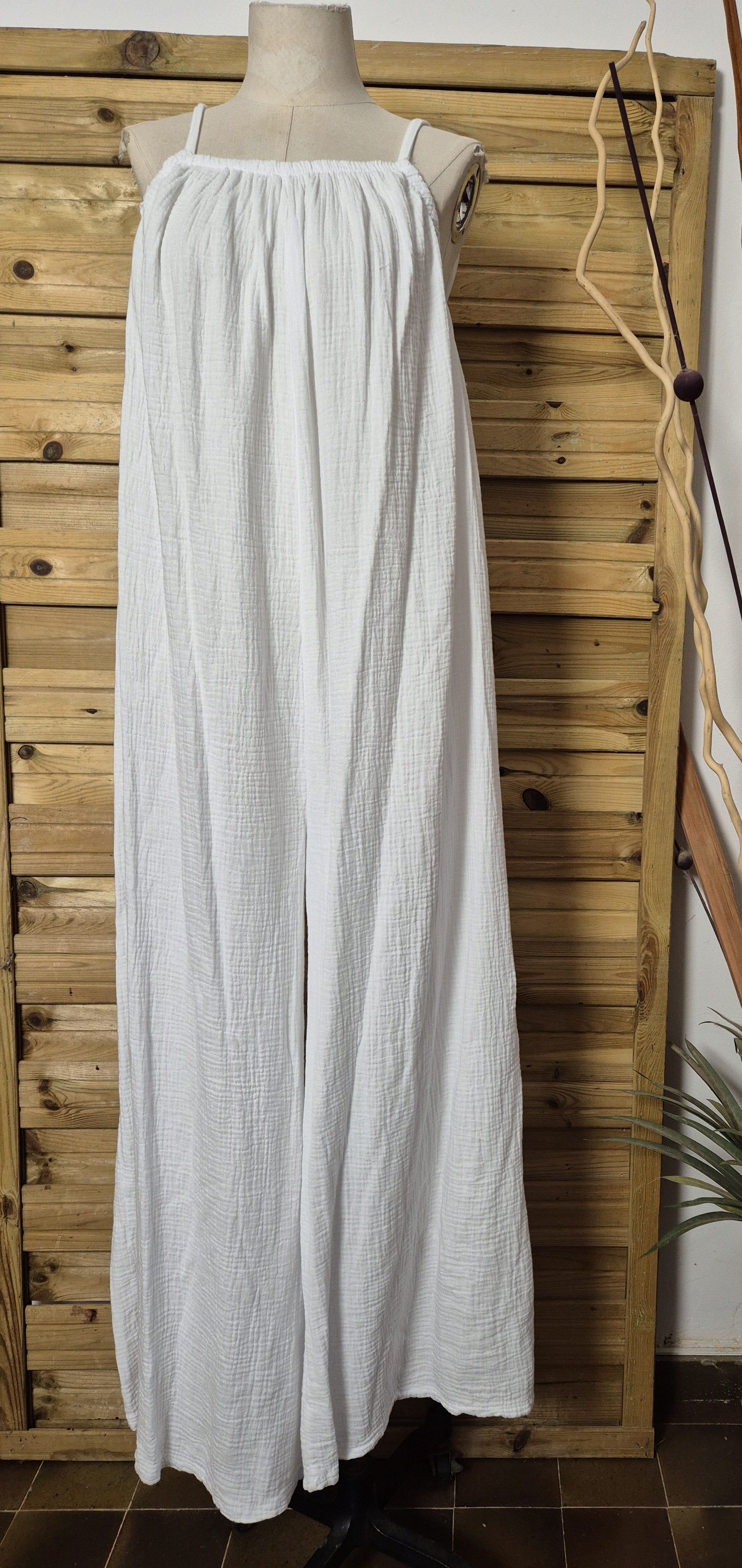 Combinaison en mousseline blanche · Taille unique