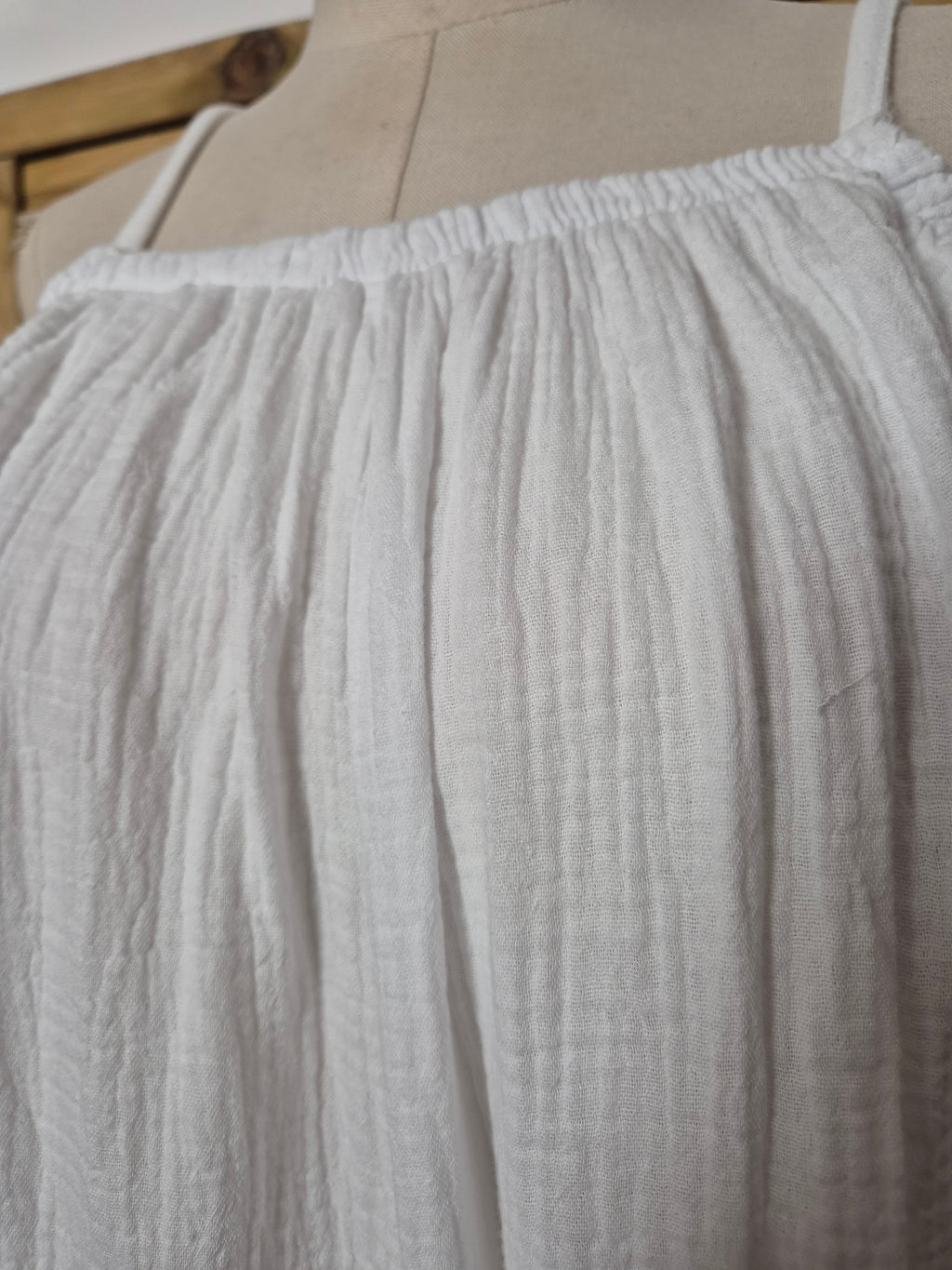 Combinaison en mousseline blanche · Taille unique