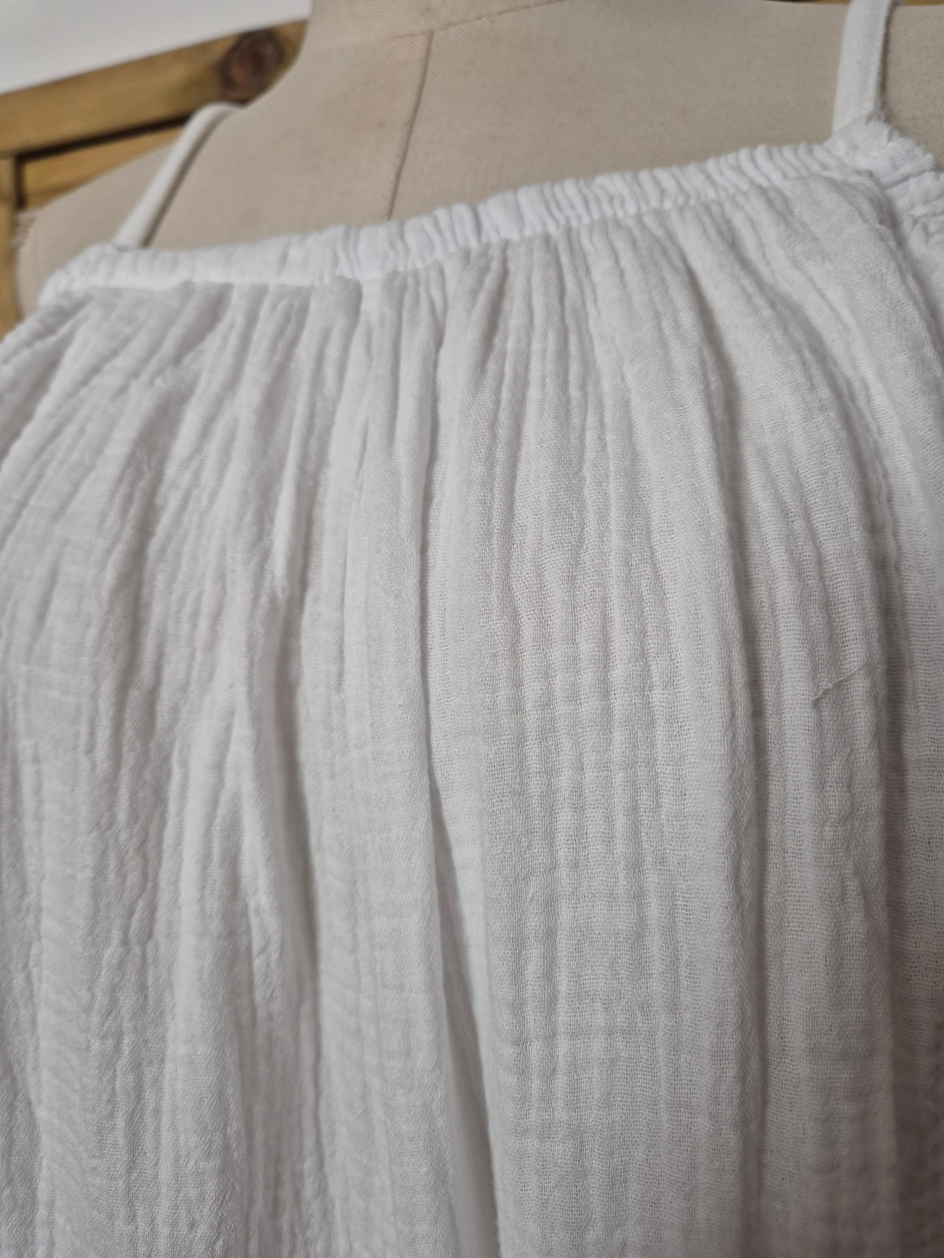 Combinaison en mousseline blanche · Taille unique