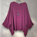 Blusa amplia burdeos