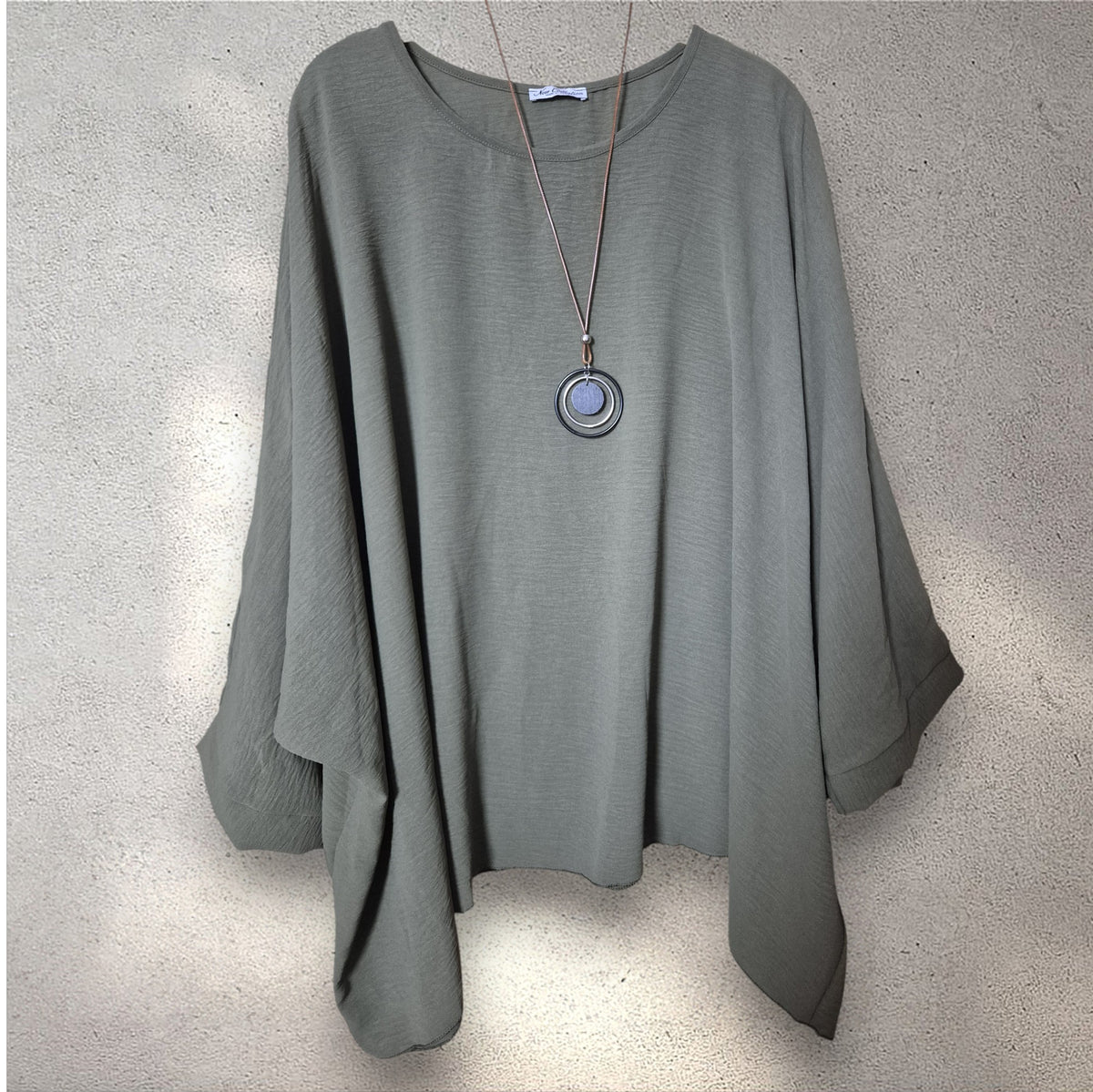 Blusa amplia caqui