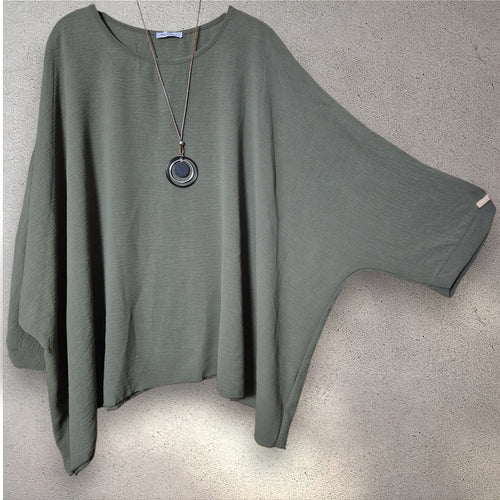 Blusa amplia caqui
