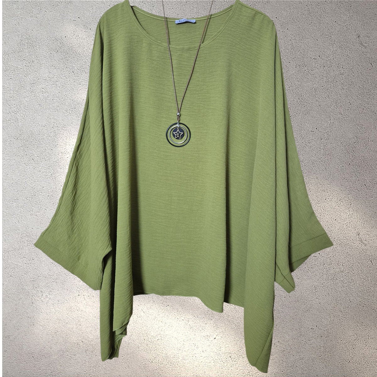 Blusa amplia pistacho