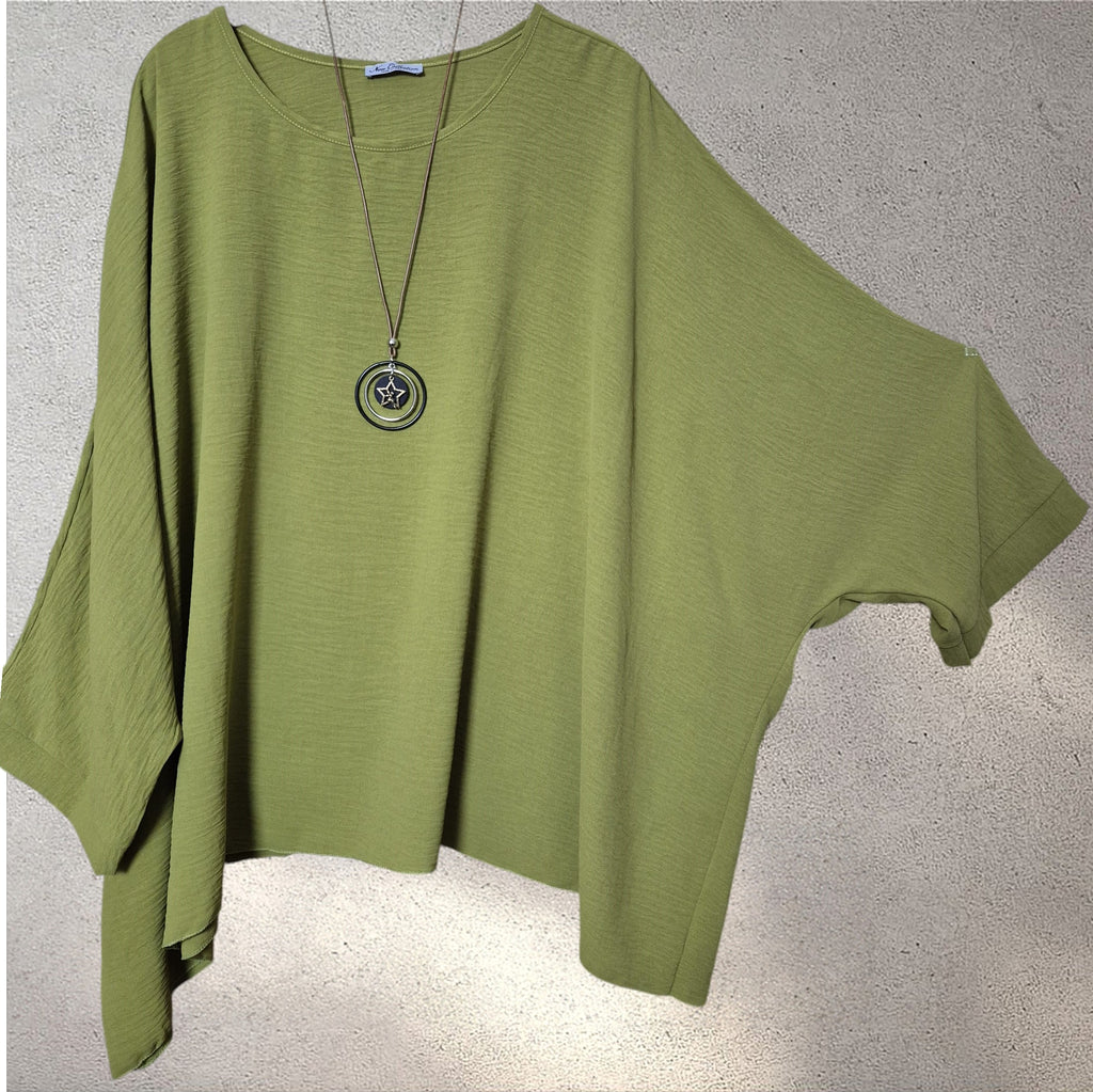 Blusa amplia pistacho