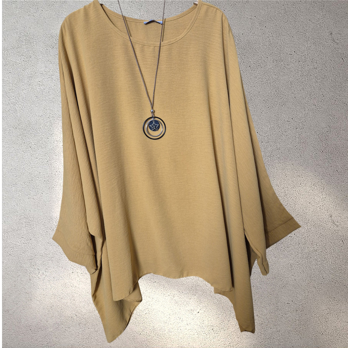 Blusa amplia mostaza