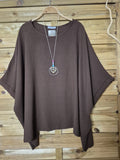 Blusa amplia con colgante incluido · Talla única XL–4XL