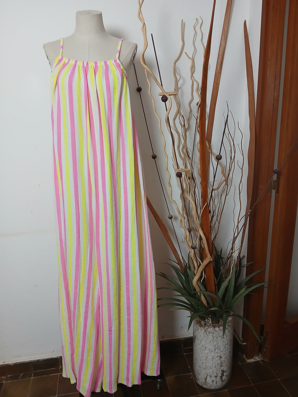 Combinaison en mousseline rayée · Taille unique