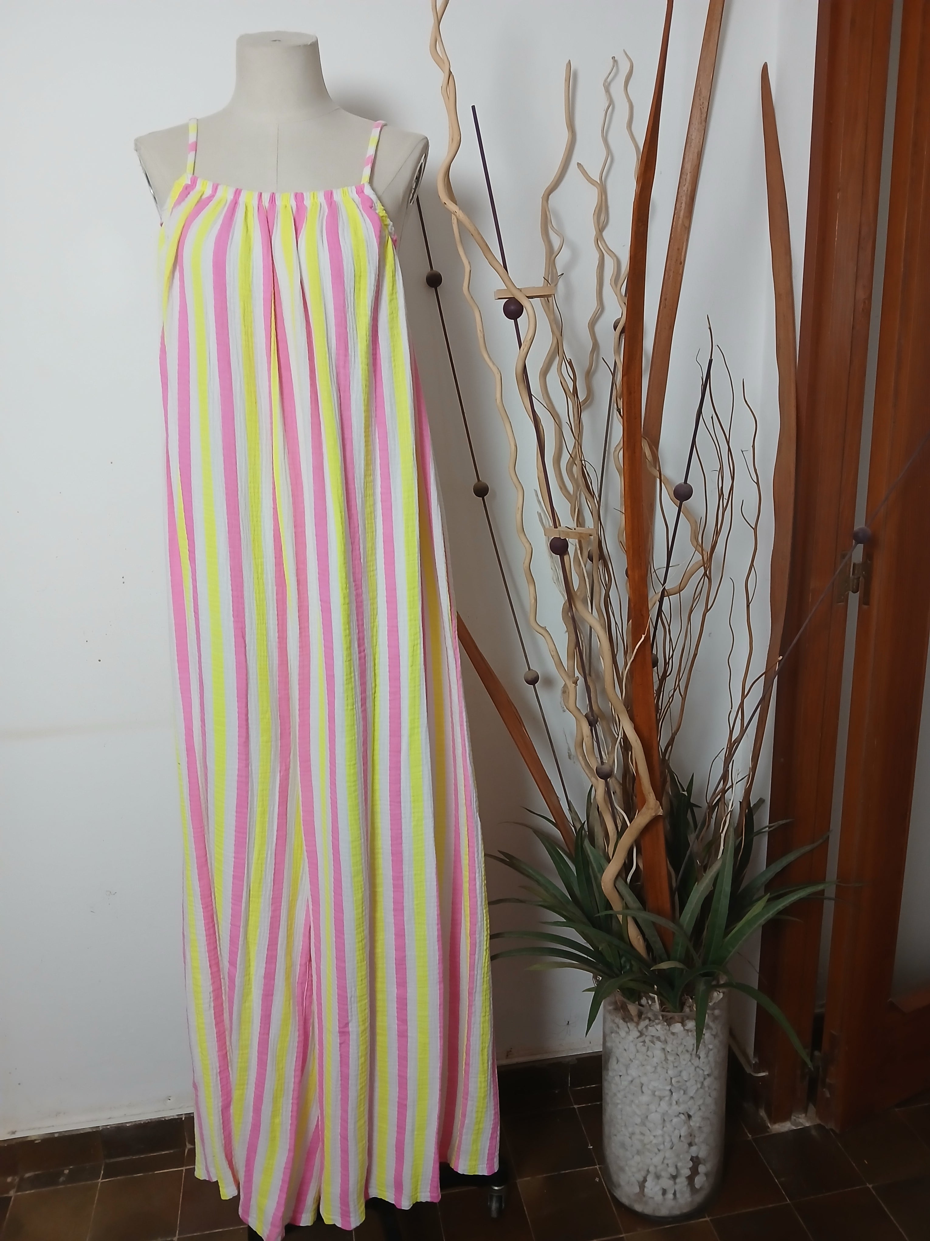 Combinaison en mousseline rayée · Taille unique