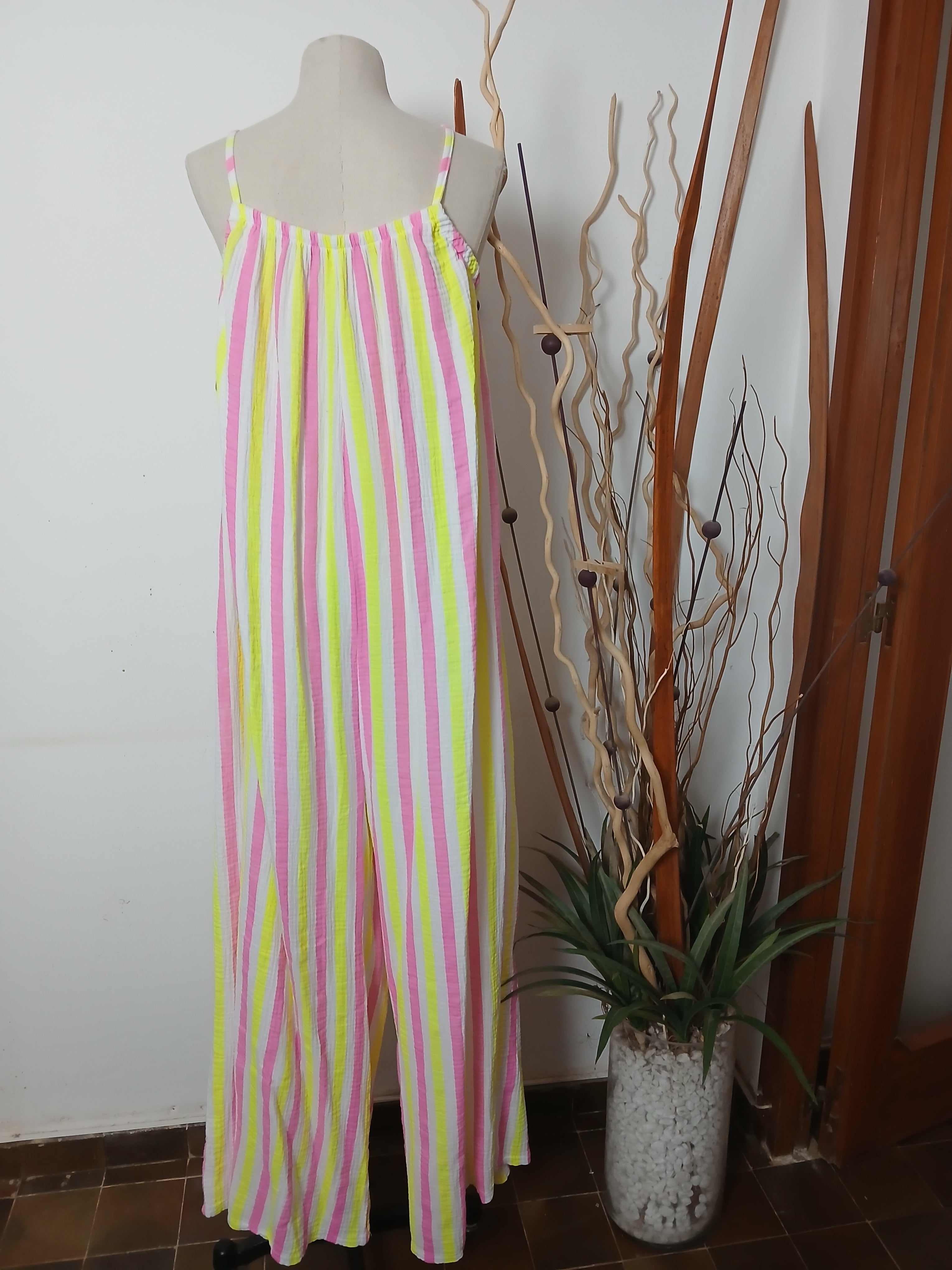 Combinaison en mousseline rayée · Taille unique