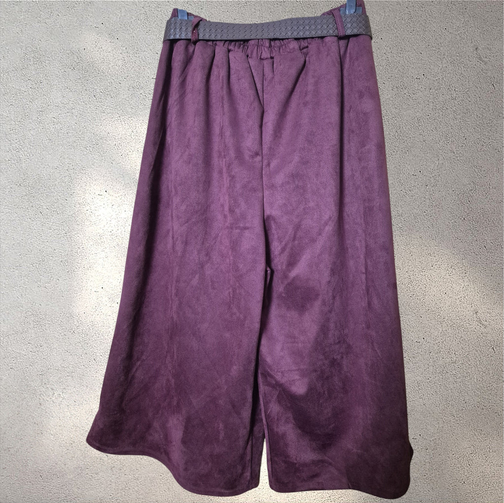 Pantalón antelina burdeos