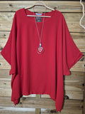 Blusa amplia con colgante incluido · Talla única XL–4XL