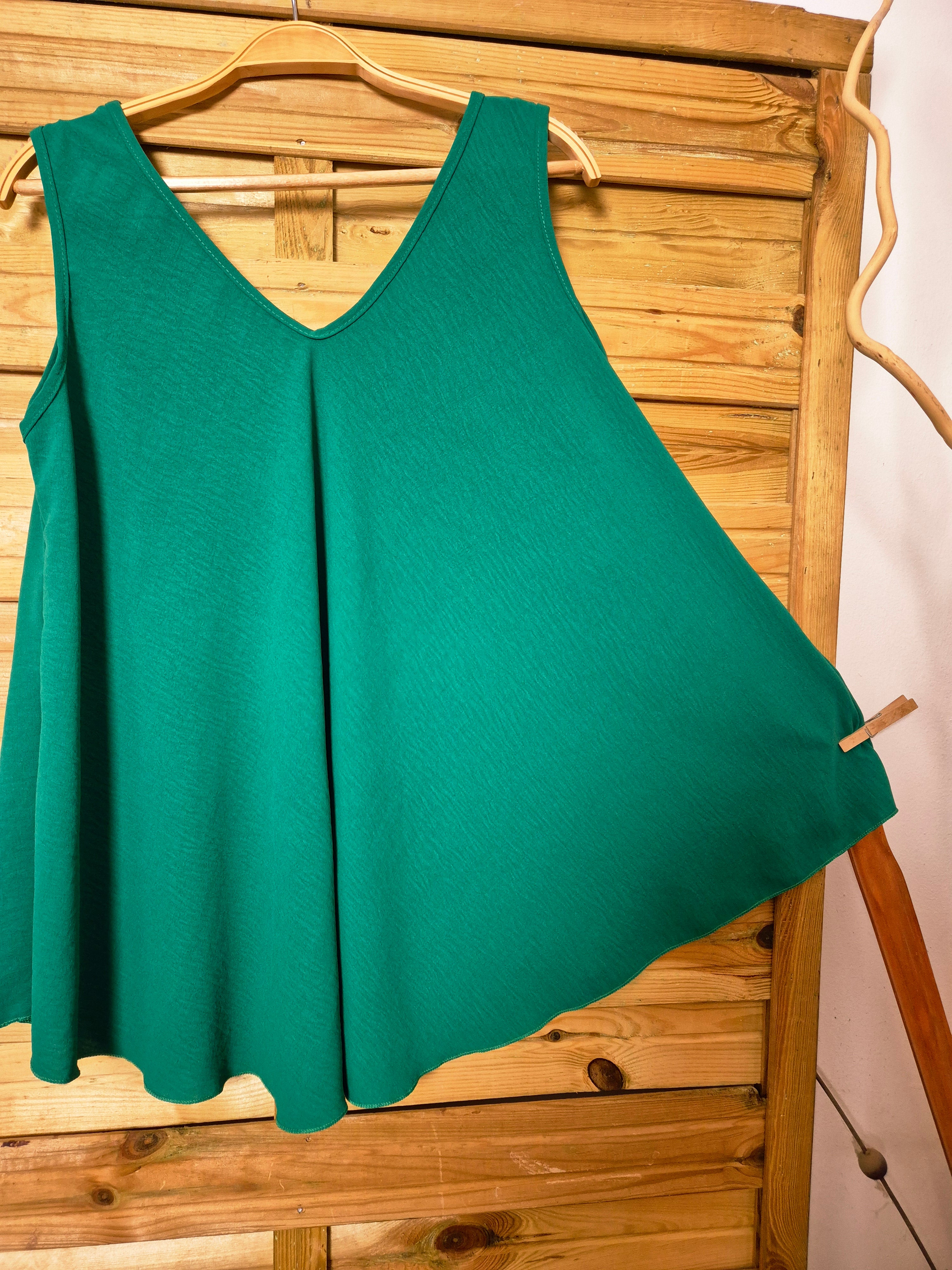 Blusa evasé de verano · Talla única XL–3XL